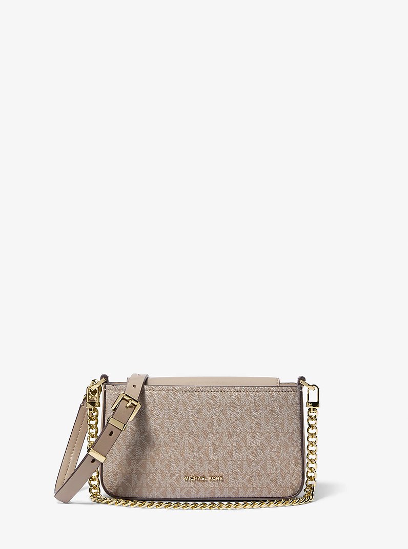 Michael Kors Bryant Small Signature Logo Convertible Pochette 32T5SYTU1V Signature canvas silver tone hardware 2025