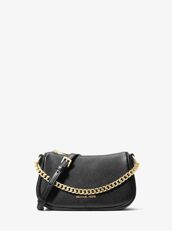 Michael Kors Carmela Small Pebbled Leather Convertible Crossbody Bag Black - Preorder
