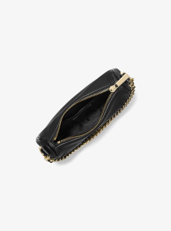 Michael Kors Carmela Small Pebbled Leather Convertible Crossbody Bag Black - Preorder