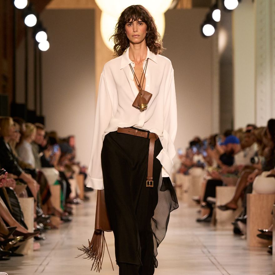 Michael Kors Collection Anna Slim Leather Frame Bag Fall Winter 2026 runway