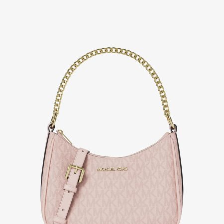 Michael Kors Jet Set Small Signature Logo Convertible Crossbody Bag Powder Blush - Preorder