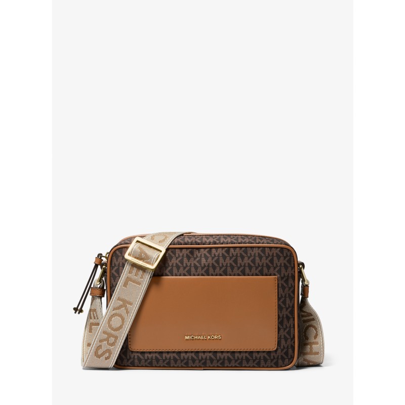 Michael Kors Jet Set Large Logo Crossbody brown signature logo 2026