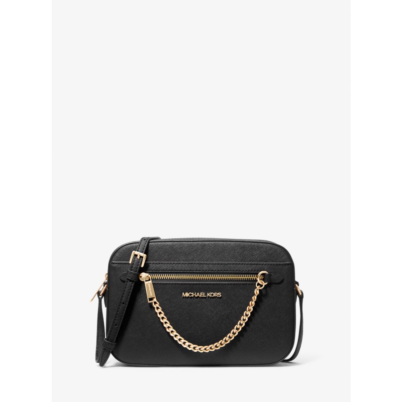 Michael Kors Jet Set Large Saffiano Leather Crossbody 35S1GTTC7L black 2026