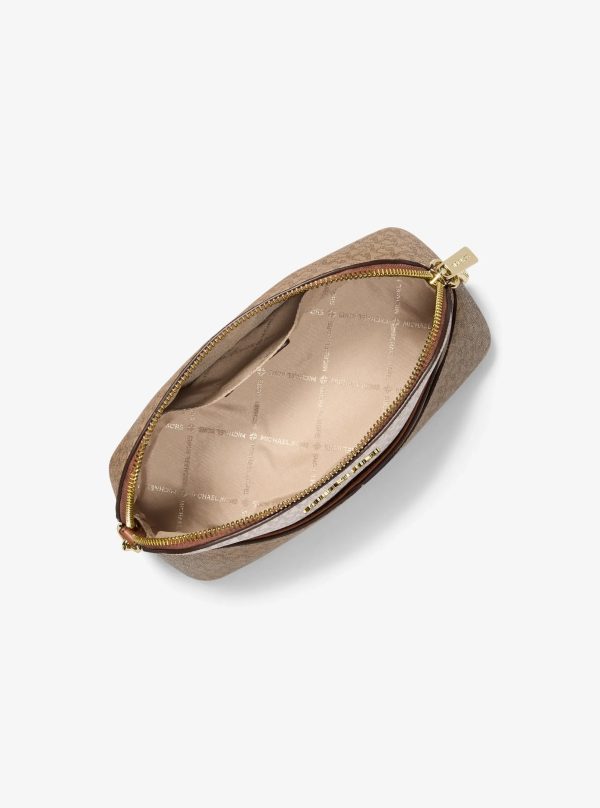 Michael Kors Jet Set Travel Medium Color-Block Signature Logo Crossbody Bag Camel Multi - Preorder