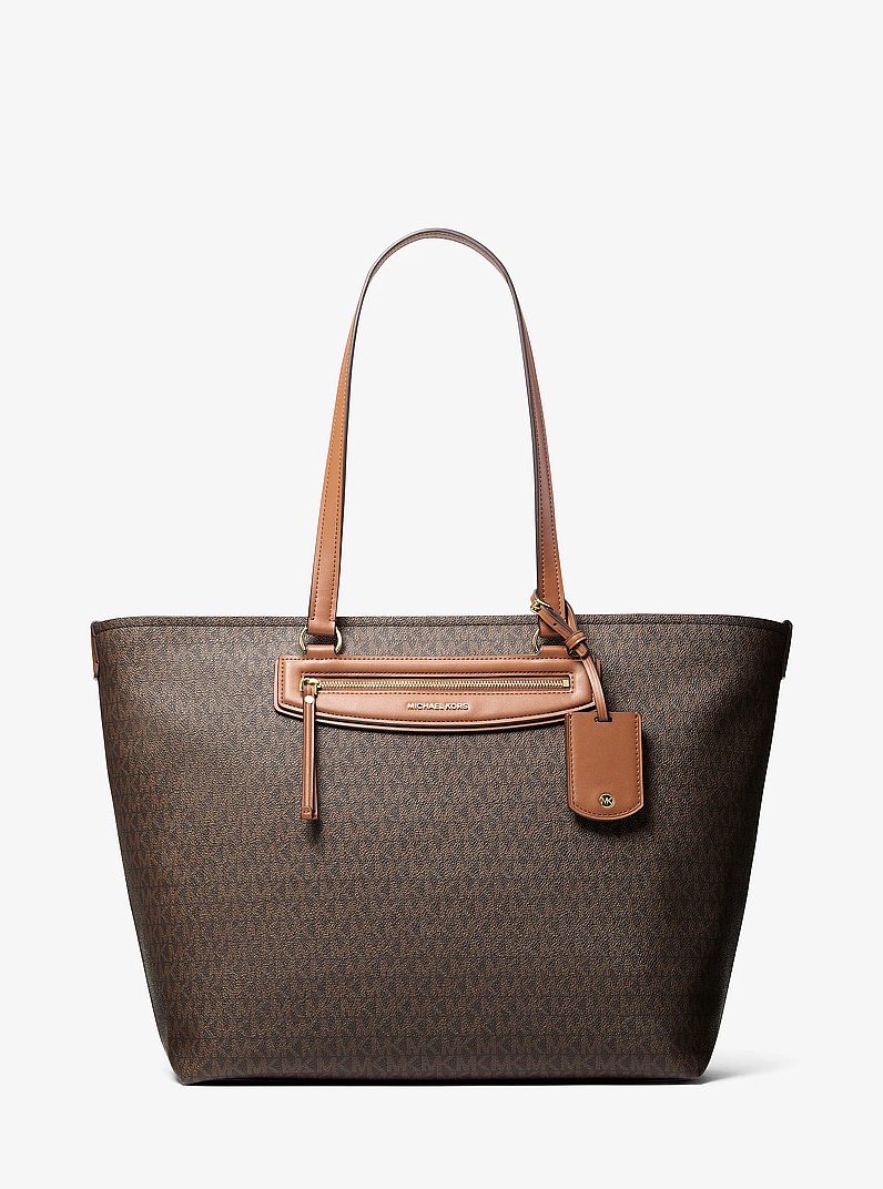 Michael Kors Jet Set Travel Extra Large Signature Logo Tote 30S6GTVT4B brown