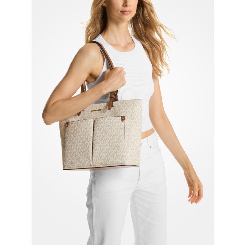 Michael Kors Jet Set Travel Medium Double Pocket Tote Vanilla 2026