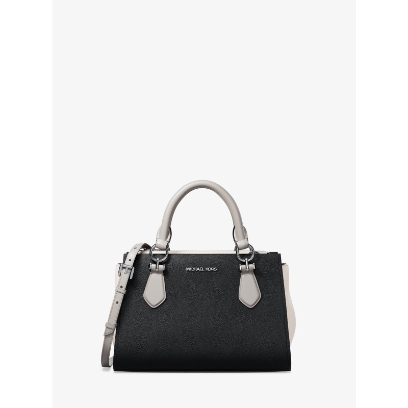 Michael Kors Marilyn Small Messenger Bag color block Saffiano leather