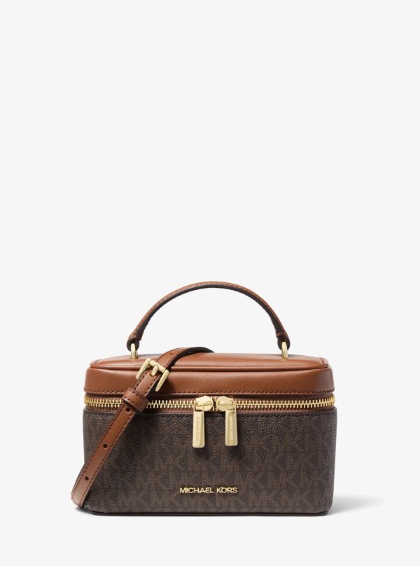 Michael Kors Vivi Small Signature Logo Vanity Crossbody Bag Brown - Preorder