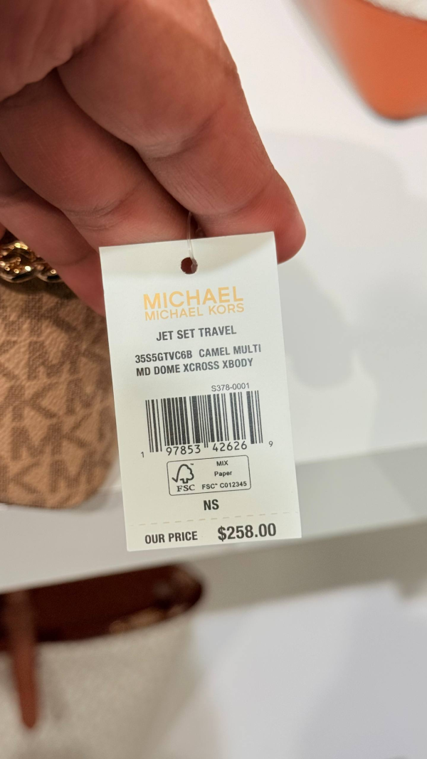 Michael Kors Jet Set Travel Medium Color-Block Signature Logo Crossbody Bag Camel Multi - Preorder