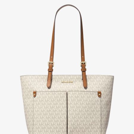 Michael Kors Jet Set Travel Medium Double Pocket Tote Vanilla - Preorder