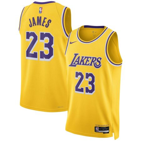 Nike LeBron James Los Angeles Lakers gold Swingman jersey official NBA Store image