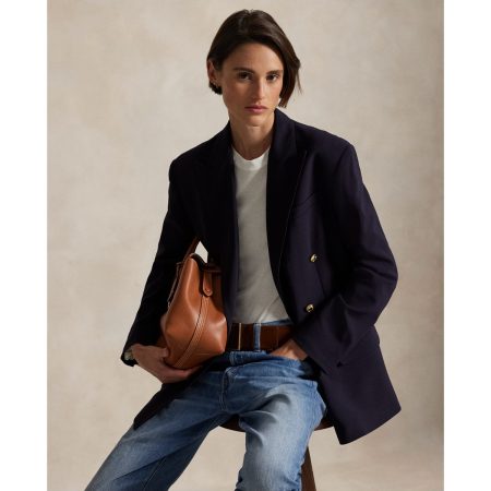Ralph Lauren Double-Breasted Stretch Wool Blazer