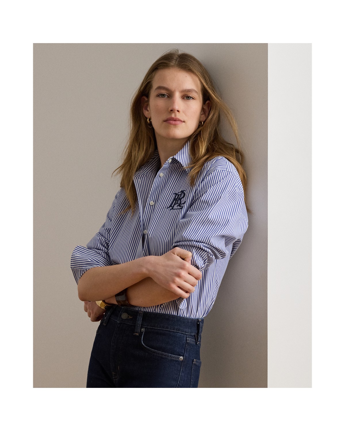 Ralph Lauren Relaxed Fit Striped Stretch Cotton Shirt