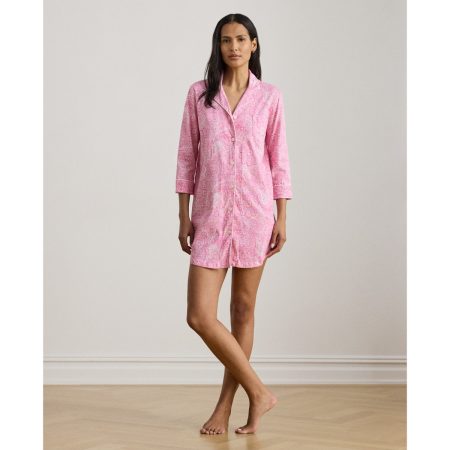 Ralph Lauren Paisley Cotton Jersey Sleep Shirt