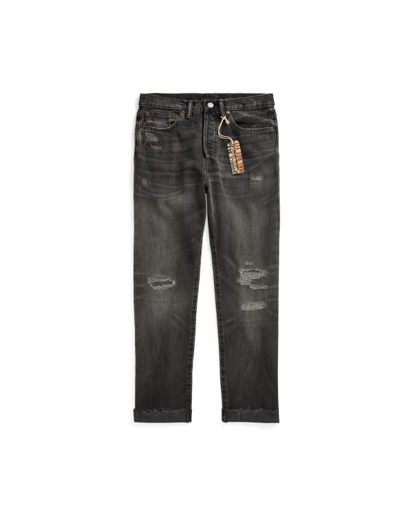 Ralph Lauren Boy Fit Black Repaired Jean