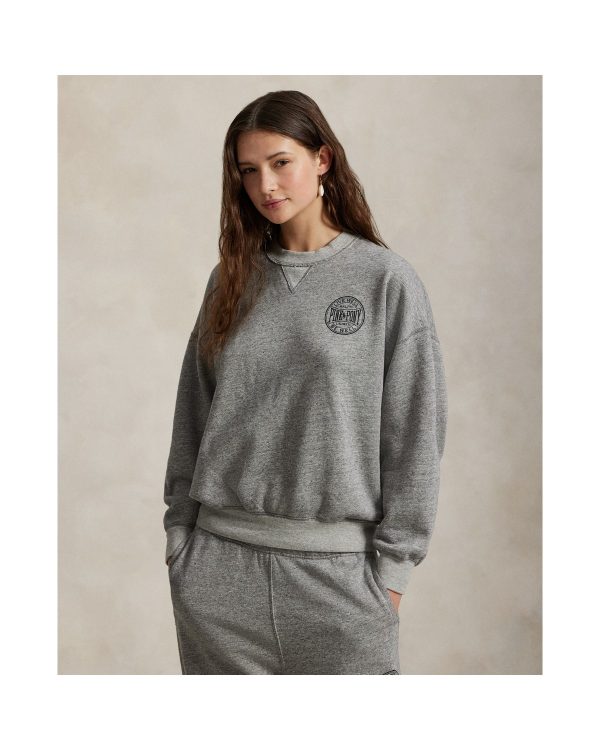 Ralph Lauren Pink Pony Logo Fleece Crewneck