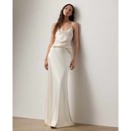 Ralph Lauren Masina Stretch Satin Skirt