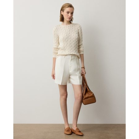 Ralph Lauren Tracy Pleated Linen Short