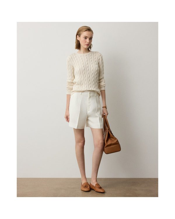 Ralph Lauren Tracy Pleated Linen Short