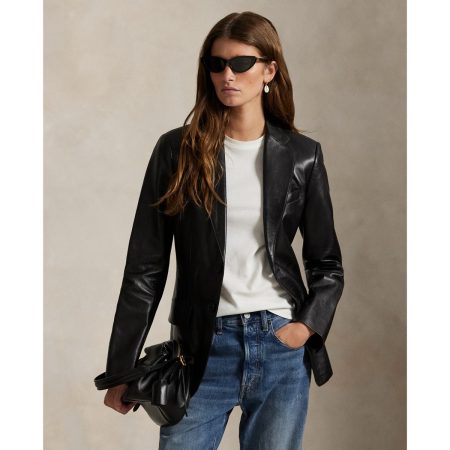 Ralph Lauren Single Breasted Lambskin Blazer