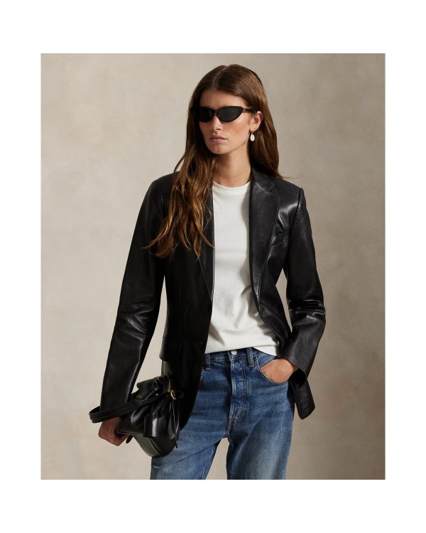 Ralph Lauren Single Breasted Lambskin Blazer