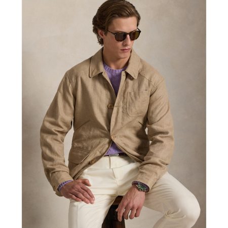Polo Ralph Lauren Linen Herringbone Utility Jacket