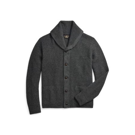 Polo Ralph Lauren Waffle-Knit Cashmere Shawl Cardigan