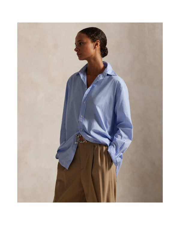 Ralph Lauren End-On-End Oversize Fit Cotton Shirt