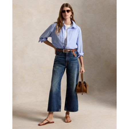 Ralph Lauren High Rise Wide Leg Crop Jean