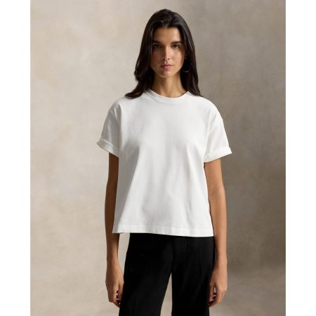 Ralph Lauren Relaxed Crop Fit Cotton Jersey Tee