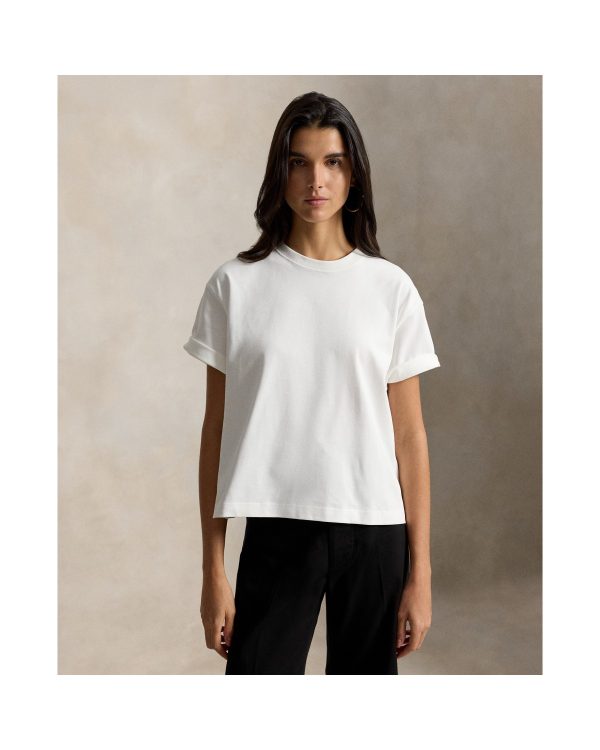 Ralph Lauren Relaxed Crop Fit Cotton Jersey Tee