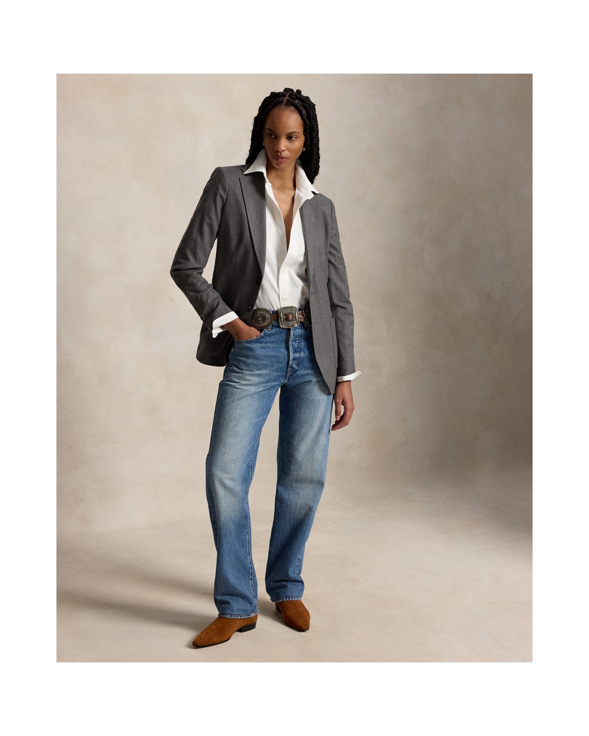 Ralph Lauren High Rise Relaxed Straight Jean