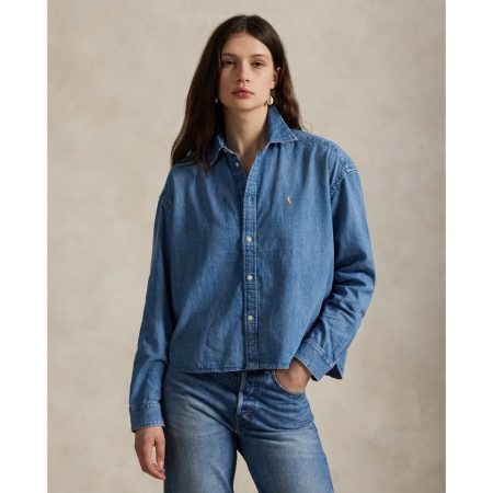 Ralph Lauren Cropped Boxy Denim Shirt