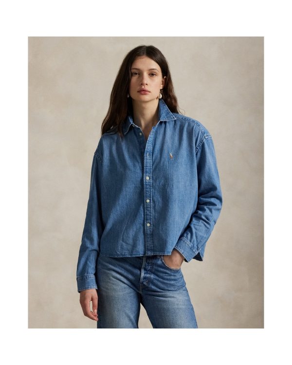 Ralph Lauren Cropped Boxy Denim Shirt