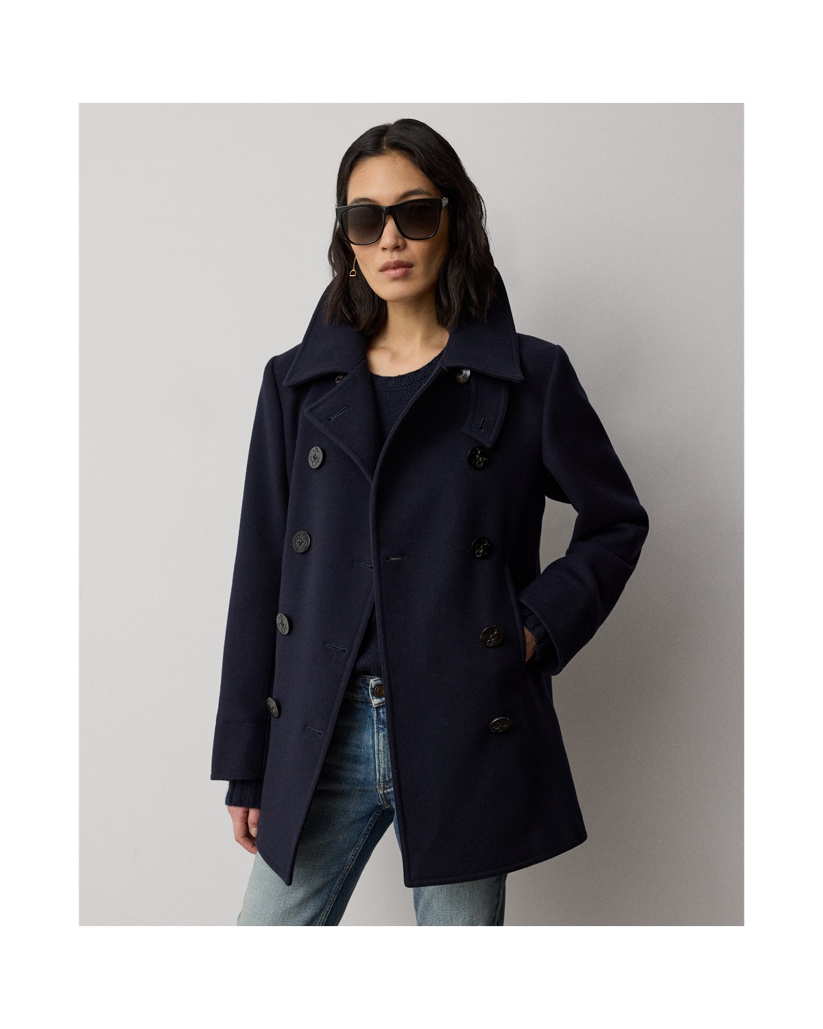 Ralph Lauren Logan Double-Faced Wool-Cashmere Peacoat