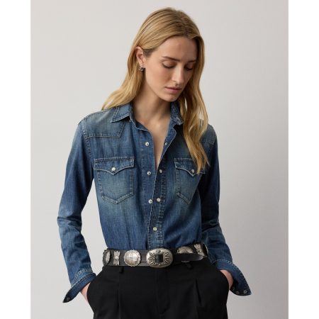 Ralph Lauren Payson Cotton Denim Western Shirt