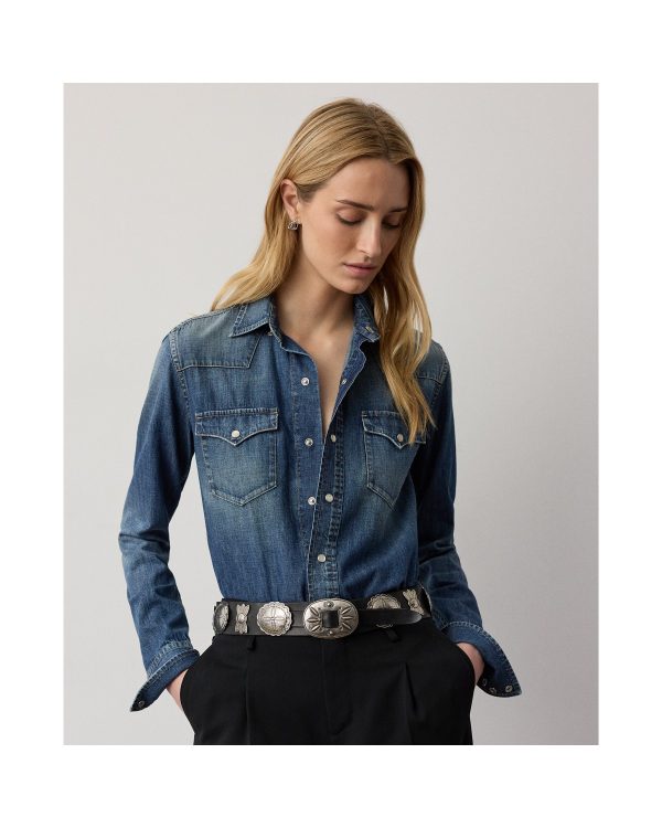 Ralph Lauren Payson Cotton Denim Western Shirt