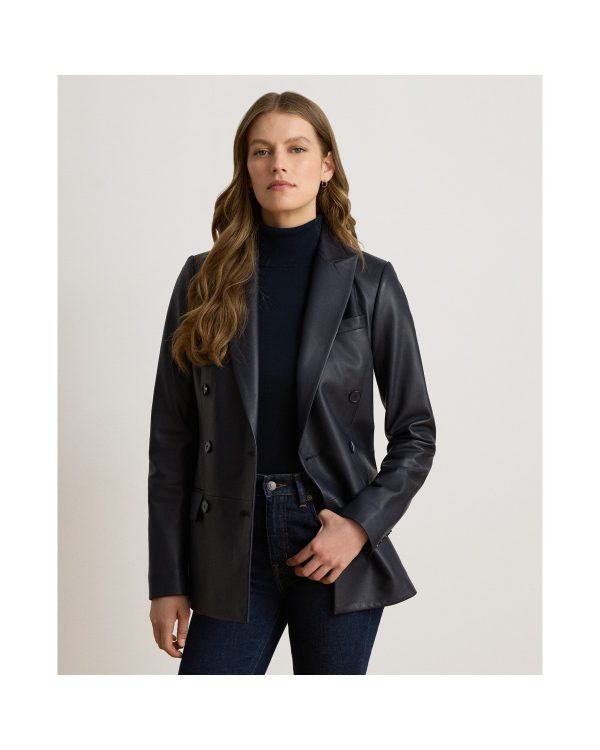 Ralph Lauren Double-Breasted Lambskin Blazer