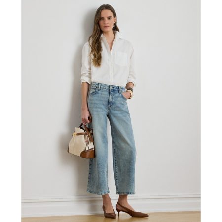 Ralph Lauren High-Rise Wide-Leg Cropped Jean
