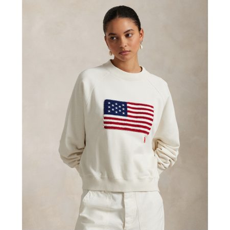 Ralph Lauren Logo Flag French Terry Crewneck