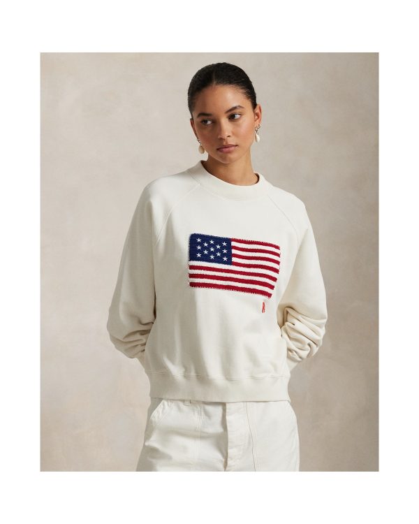 Ralph Lauren Logo Flag French Terry Crewneck
