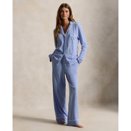 Ralph Lauren Knit Oxford Shirt Pant Pajama Set