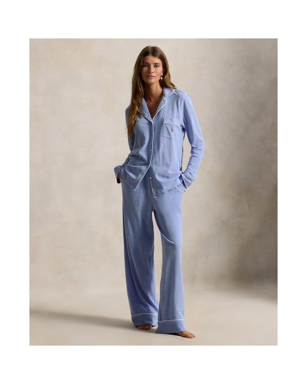 Ralph Lauren Knit Oxford Shirt Pant Pajama Set