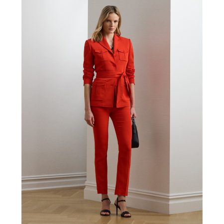 Ralph Lauren Stretch Cady Cropped Pant