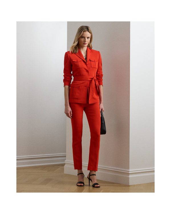 Ralph Lauren Stretch Cady Cropped Pant