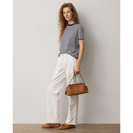 Ralph Lauren Fallon Pleated Cotton Chino Pant