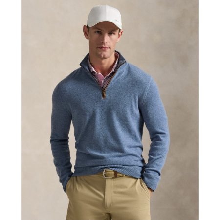 Polo Ralph Lauren Washable Cashmere Quarter-Zip Sweater