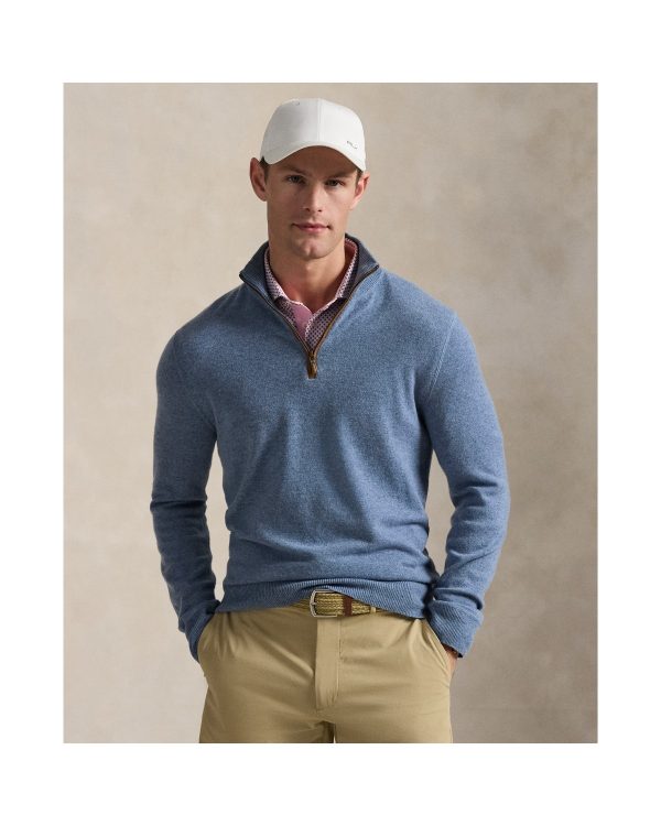 Polo Ralph Lauren Washable Cashmere Quarter-Zip Sweater