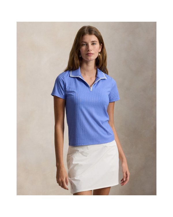 Ralph Lauren Slim Fit Rib-Knit Cricket Polo Shirt