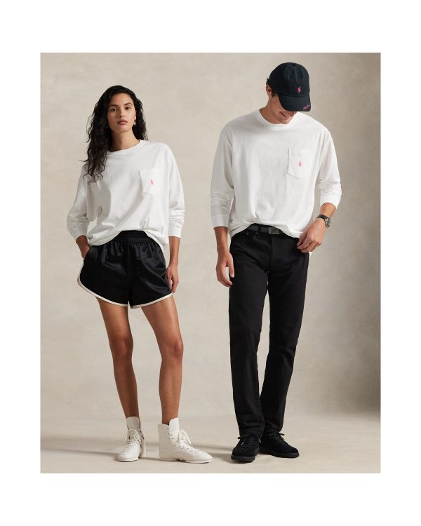 Ralph Lauren Pink Pony Cotton Jersey Long-Sleeve Tee